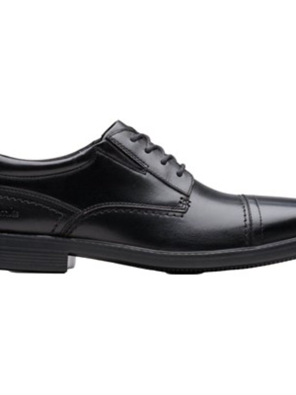 Clarks - Mens Dresslite Cap Shoes, size 9.5 Wide US womens, color black